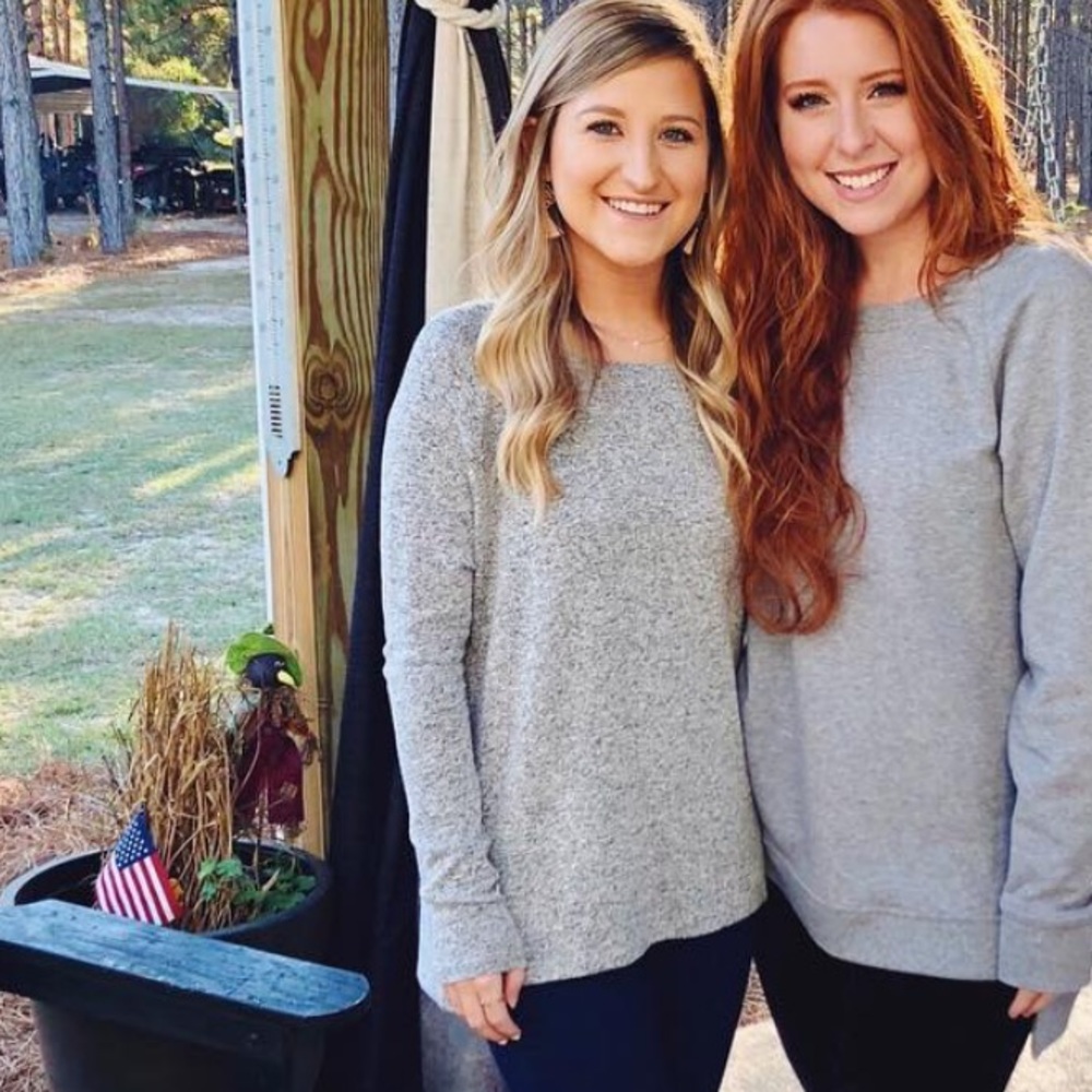 Gray long sleeve shirt